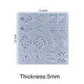 Moule silicone cœur feuilles lune pour bijoux – Couleur Style 26