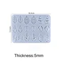 Moule silicone cœur feuilles lune pour bijoux – Couleur Style 27