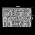 Moule silicone cœur feuilles lune pour bijoux – Couleur Style 46