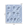 Moule silicone cœur feuilles lune pour bijoux – Couleur Style 55