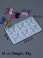 Moule silicone cœur papillon 6 cavités porte-clés bijoux – Couleur butterfly