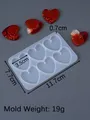 Moule silicone cœur papillon 6 cavités porte-clés bijoux – Couleur heart