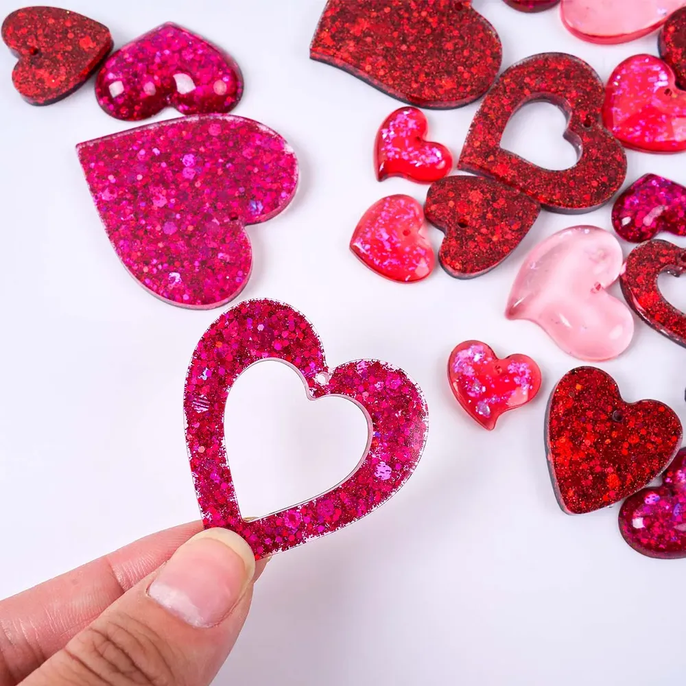 Moule silicone cœur pour bijoux et porte-clés