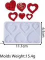 Moule silicone cœur pour bijoux et porte-clés – Couleur Gris clair (01)