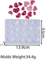 Moule silicone cœur pour bijoux et porte-clés – Couleur jaune clair (03)