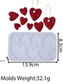 Moule silicone cœur pour bijoux et porte-clés – Couleur kaki foncé (04)