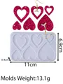 Moule silicone cœur pour bijoux et porte-clés – Couleur vert clair (02)