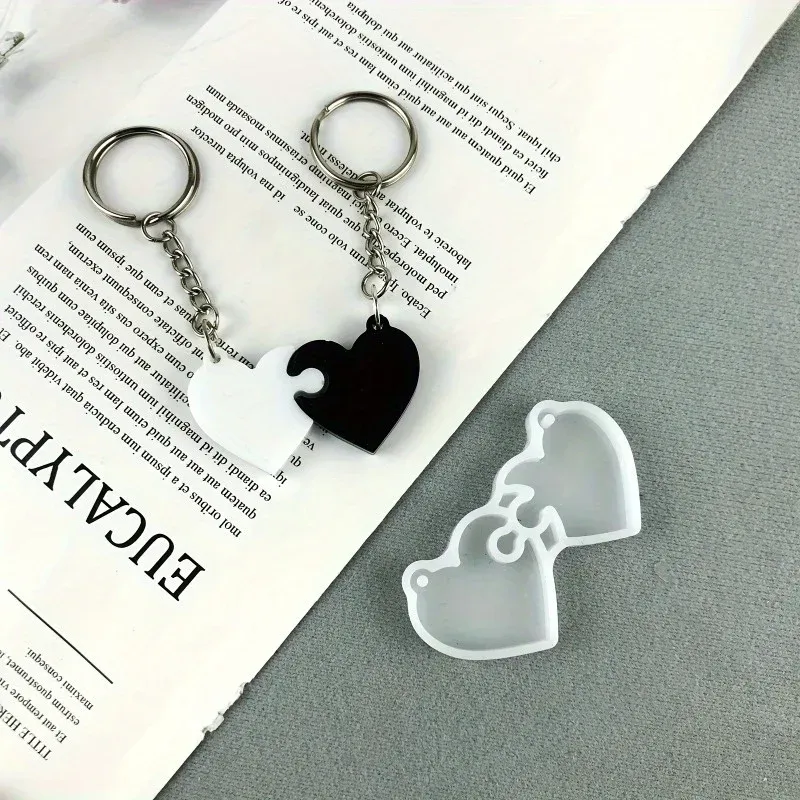 Moule silicone cœur pour boucles d'oreilles et bijoux