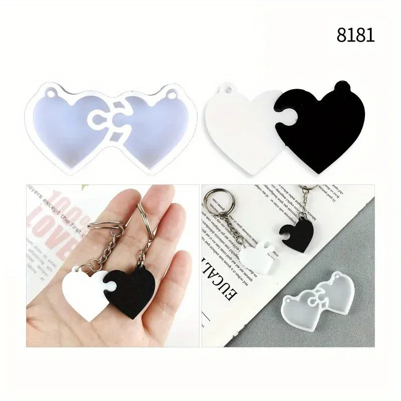 Moule silicone cœur pour boucles d'oreilles et bijoux