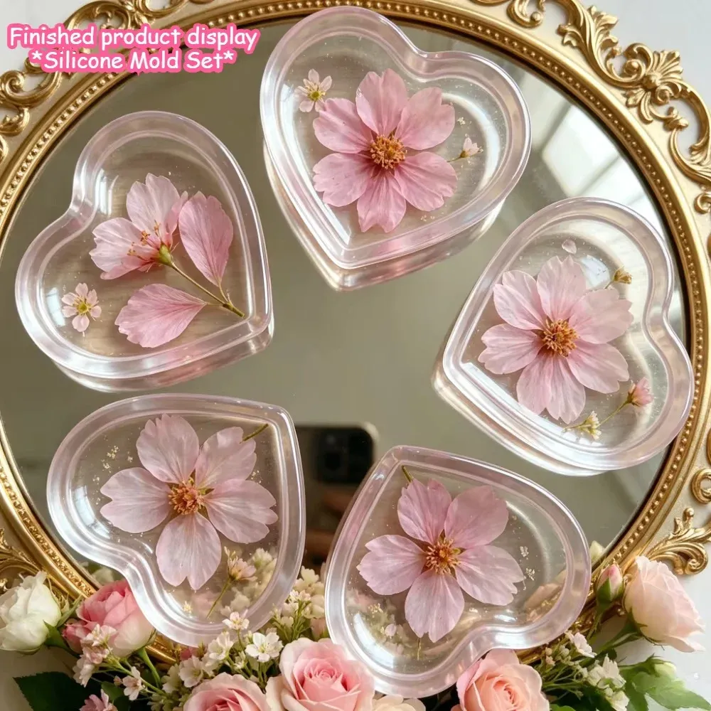 Moule silicone cœur pour plats de rangement