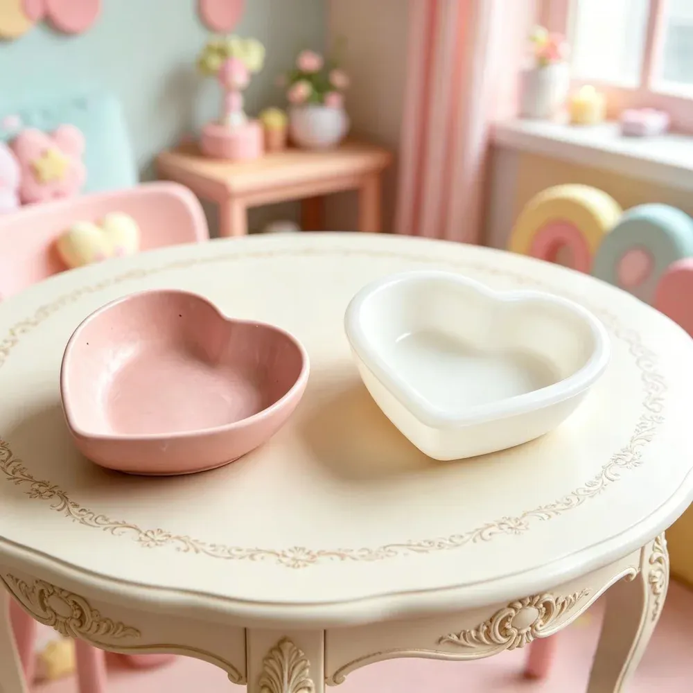 Moule silicone cœur pour plats de rangement