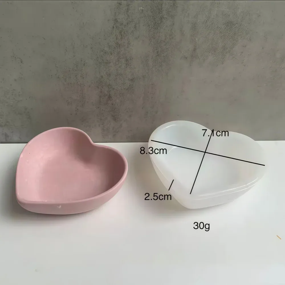Moule silicone cœur pour plats de rangement