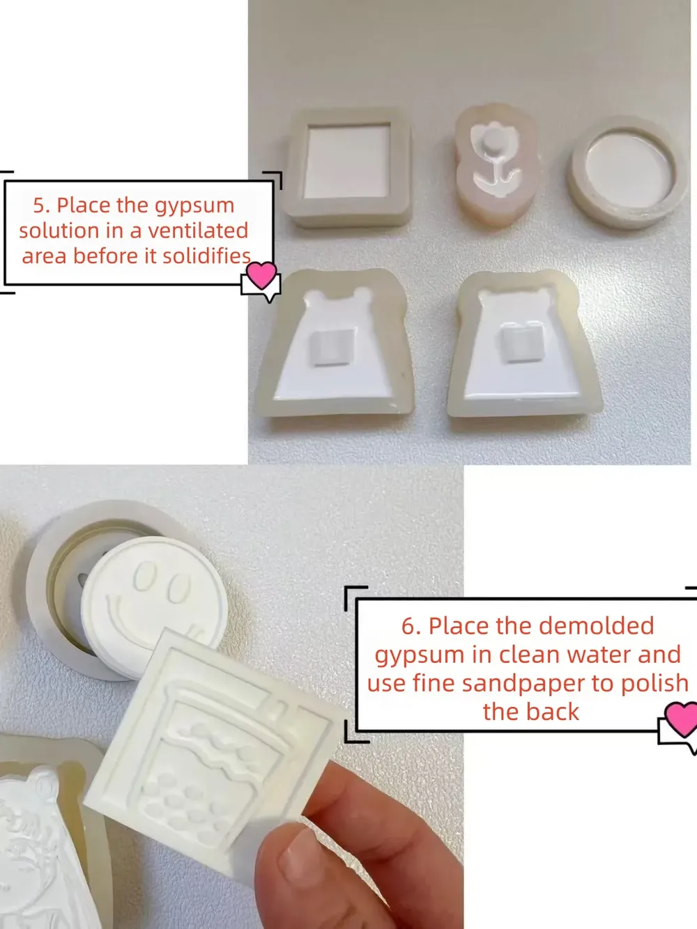 Moule silicone cœur pour plats de rangement