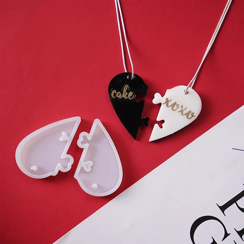 Moule silicone cœur pour porte-clés et bijoux