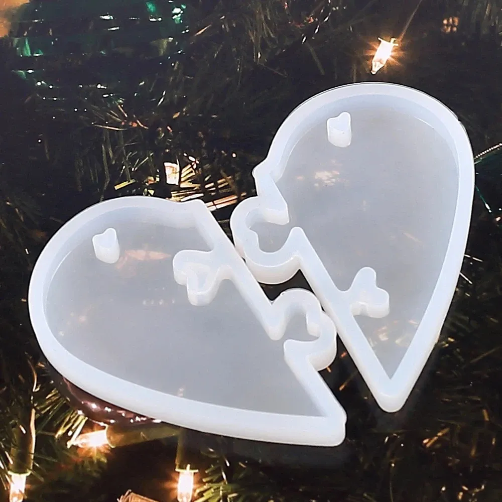 Moule silicone cœur pour porte-clés et bijoux