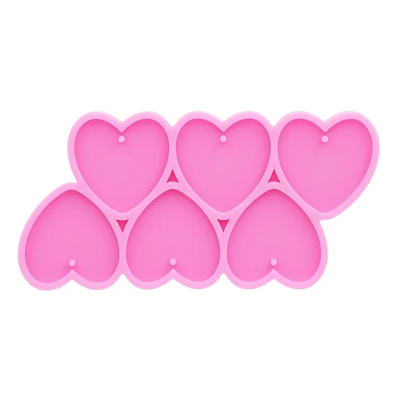 Moule silicone cœur pour porte-clés et bijoux