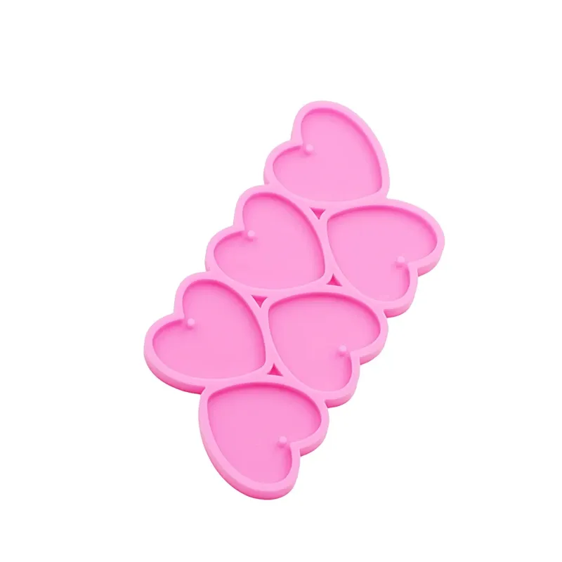 Moule silicone cœur pour porte-clés et bijoux
