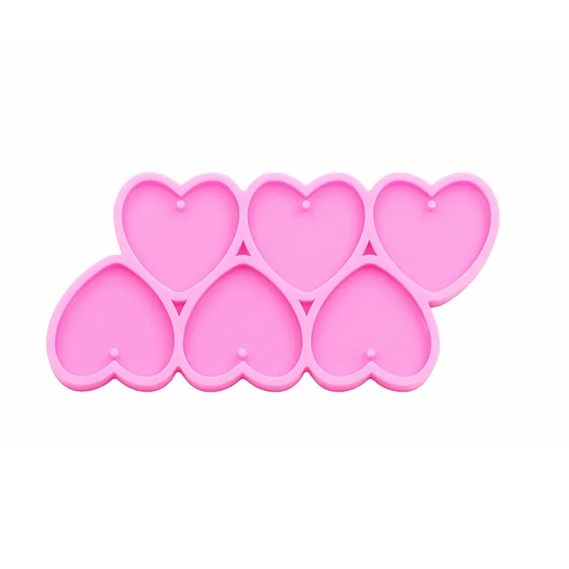 Moule silicone cœur pour porte-clés et bijoux