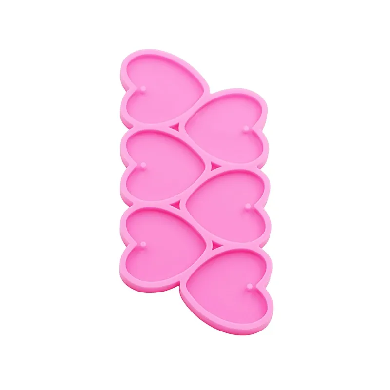 Moule silicone cœur pour porte-clés et bijoux