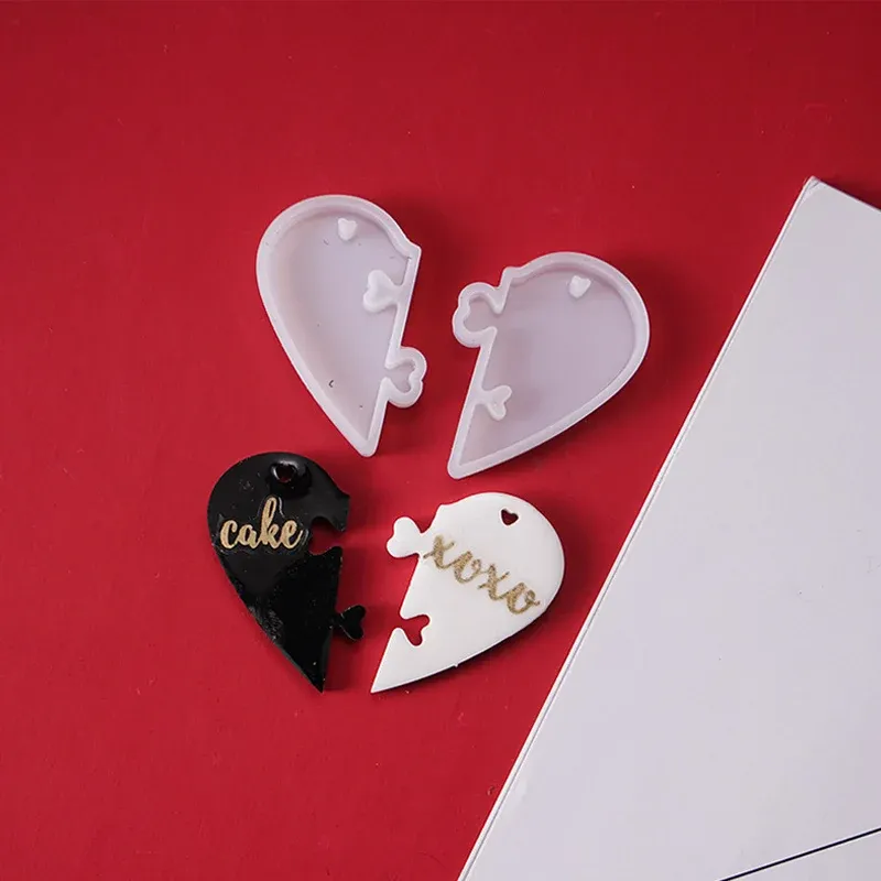 Moule silicone cœur pour porte-clés et bijoux