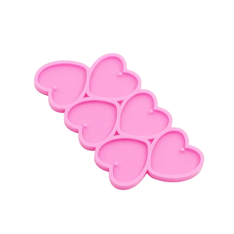 Moule silicone cœur pour porte-clés et bijoux