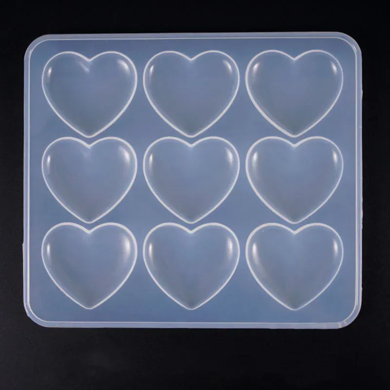 Moule silicone coeur pour résine et fleurs séchées