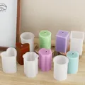 Moule silicone colonne géométrique rayé pour bougie résine – 2