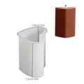 Moule silicone colonne géométrique rayé pour bougie résine – Couleur Bleu profond (H)