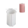 Moule silicone colonne géométrique rayé pour bougie résine – Couleur prune (F)