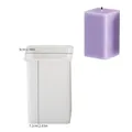 Moule silicone colonne géométrique rayé pour bougie résine – Couleur vert clair (B)