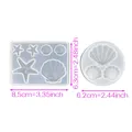 Moule silicone coquillage pour pendentif bijou résine – Couleur 2pieces per set