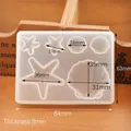 Moule silicone coquillage pour pendentif bijou résine – Couleur Seashells starfish