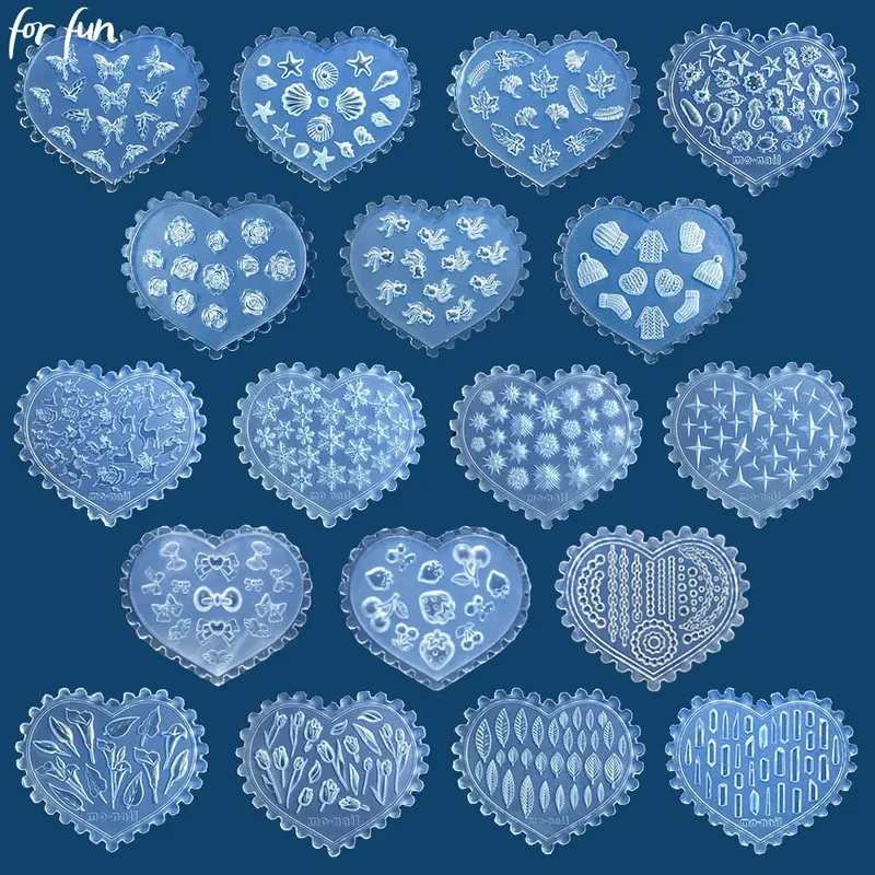 Moule silicone coquille fleur feuille tulipe pour nail art
