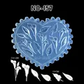Moule silicone coquille fleur feuille tulipe pour nail art – Couleur Multicolore (NO-157)