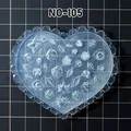 Moule silicone coquille fleur feuille tulipe pour nail art – Couleur Bleu (NO-105)