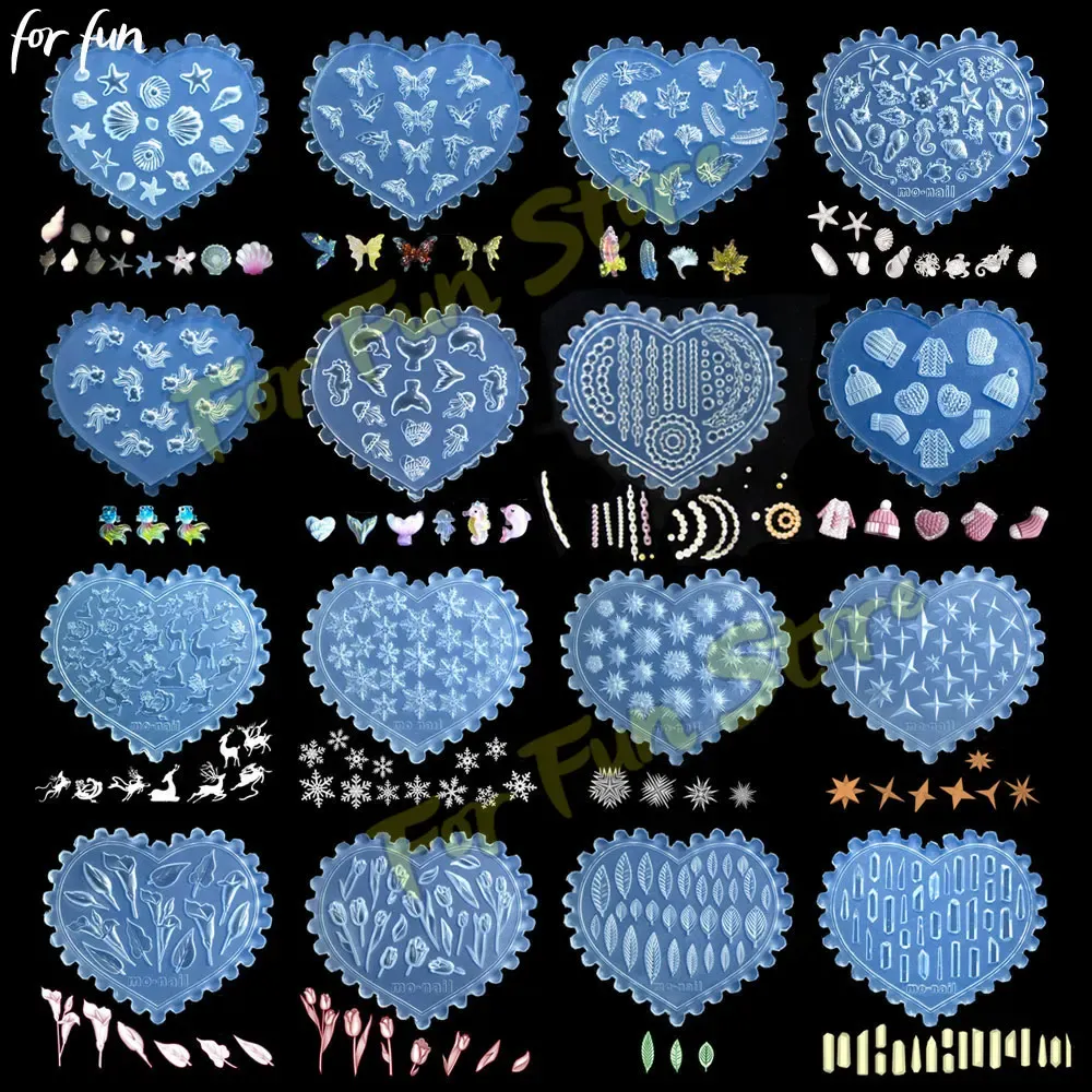 Moule silicone coquille fleur feuille tulipe pour nail art