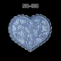 Moule silicone coquille fleur feuille tulipe pour nail art – Couleur noir (NO-108)