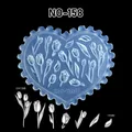 Moule silicone coquille fleur feuille tulipe pour nail art – Couleur Orange (NO-158)