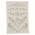 Moule silicone couronne plumes baroque pour décoration – 1