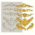 Moule silicone couronne plumes baroque pour décoration – 2