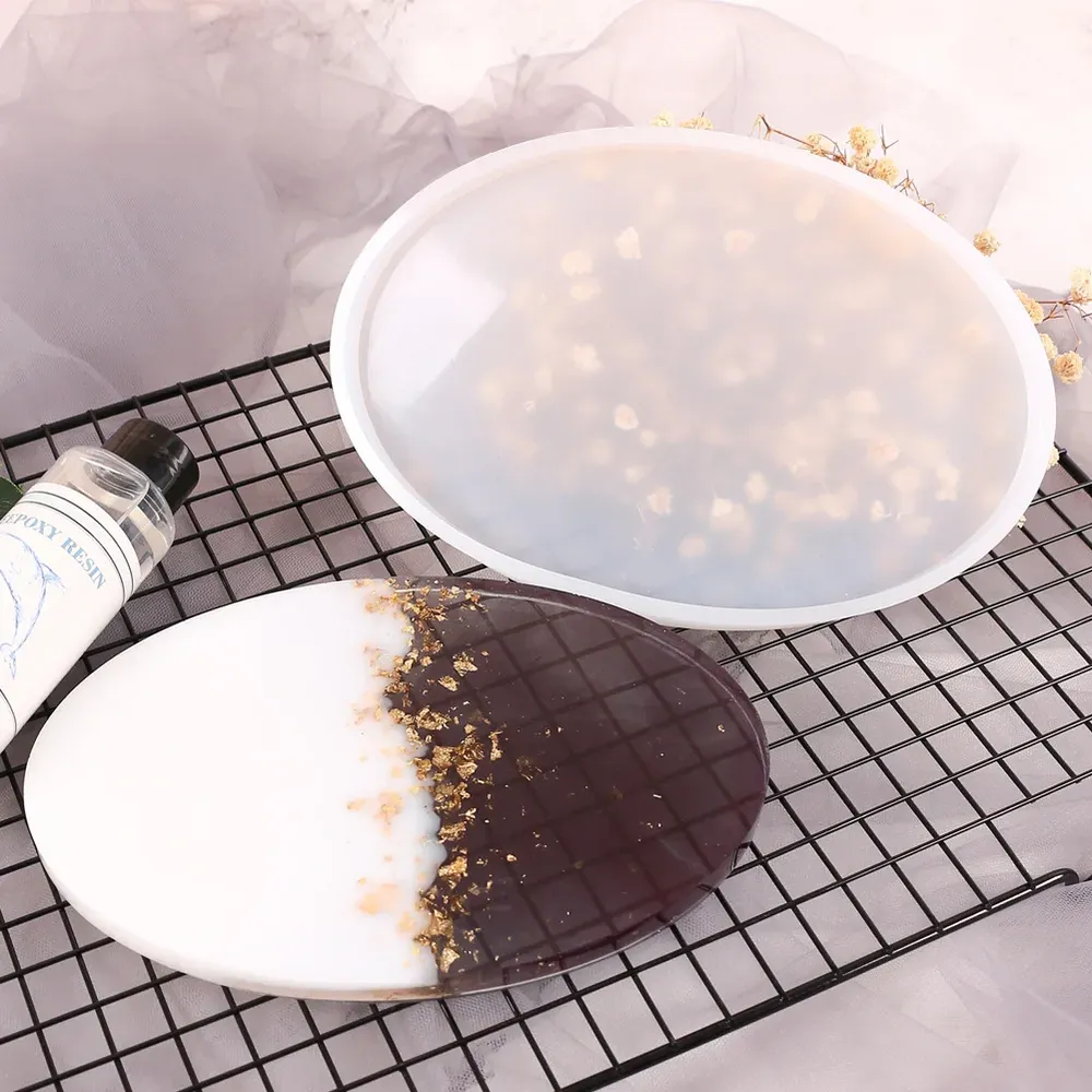 Moule silicone dessous de verre rond et ovale