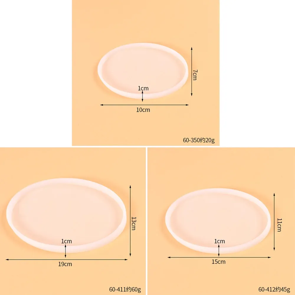 Moule silicone dessous de verre rond et ovale