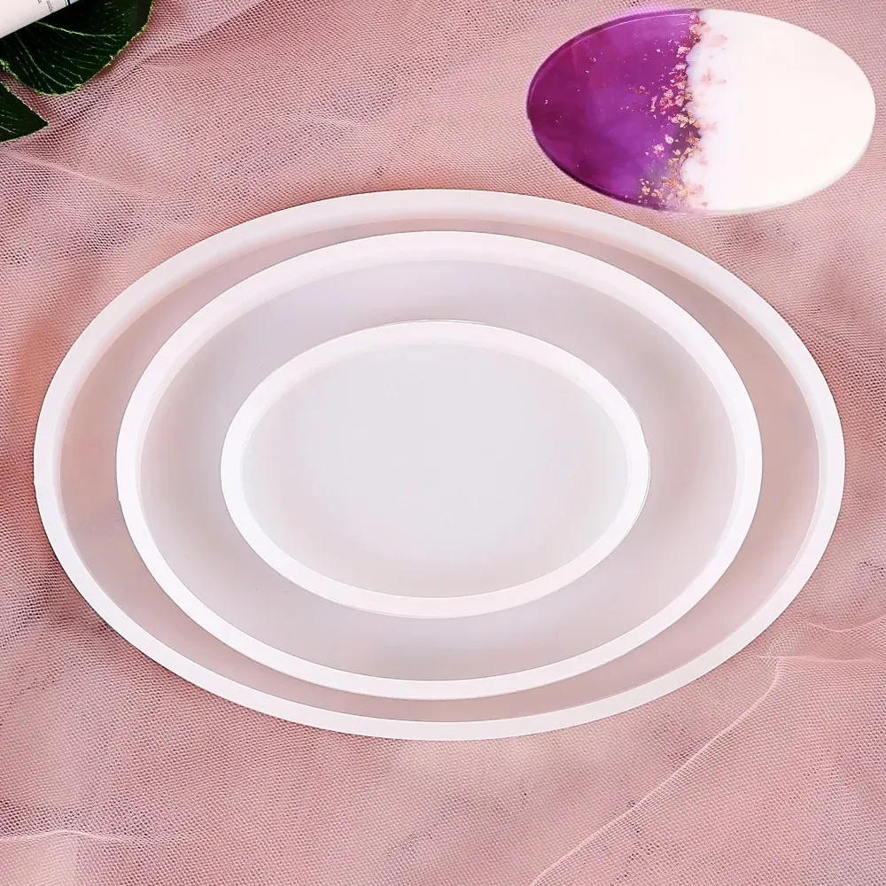 Moule silicone dessous de verre rond et ovale