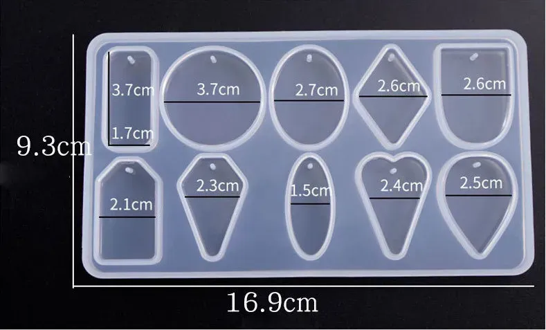 Moule silicone diamant géométrique pour bijoux décoratifs