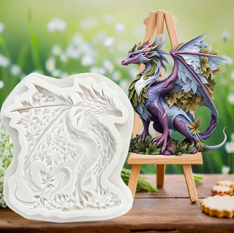 Moule silicone dragon pour gâteaux et résine
