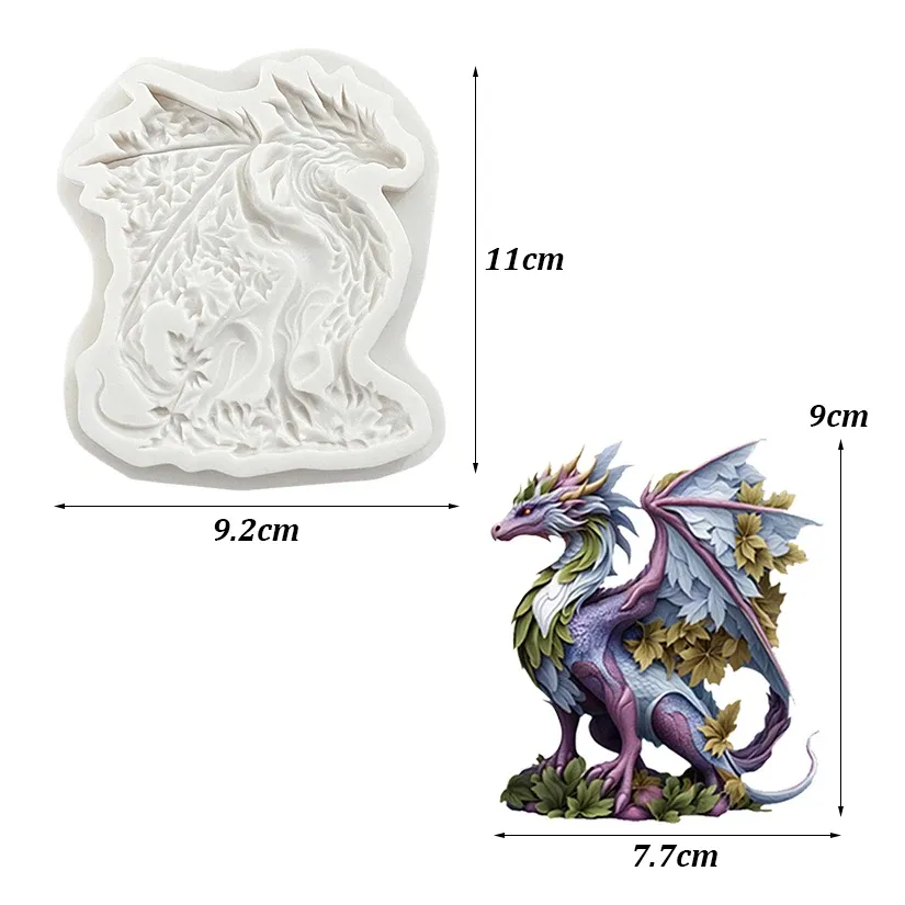 Moule silicone dragon pour gâteaux et résine