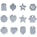 Moule silicone étiquette ronde étoile carré pendentif – 6