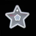 Moule silicone étiquette ronde étoile carré pendentif – Couleur Étoile creuse n°3