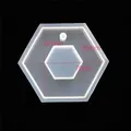 Moule silicone étiquette ronde étoile carré pendentif – Couleur Hexagone creux n°4