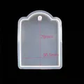 Moule silicone étiquette ronde étoile carré pendentif – Couleur N°1 - Rectangle
